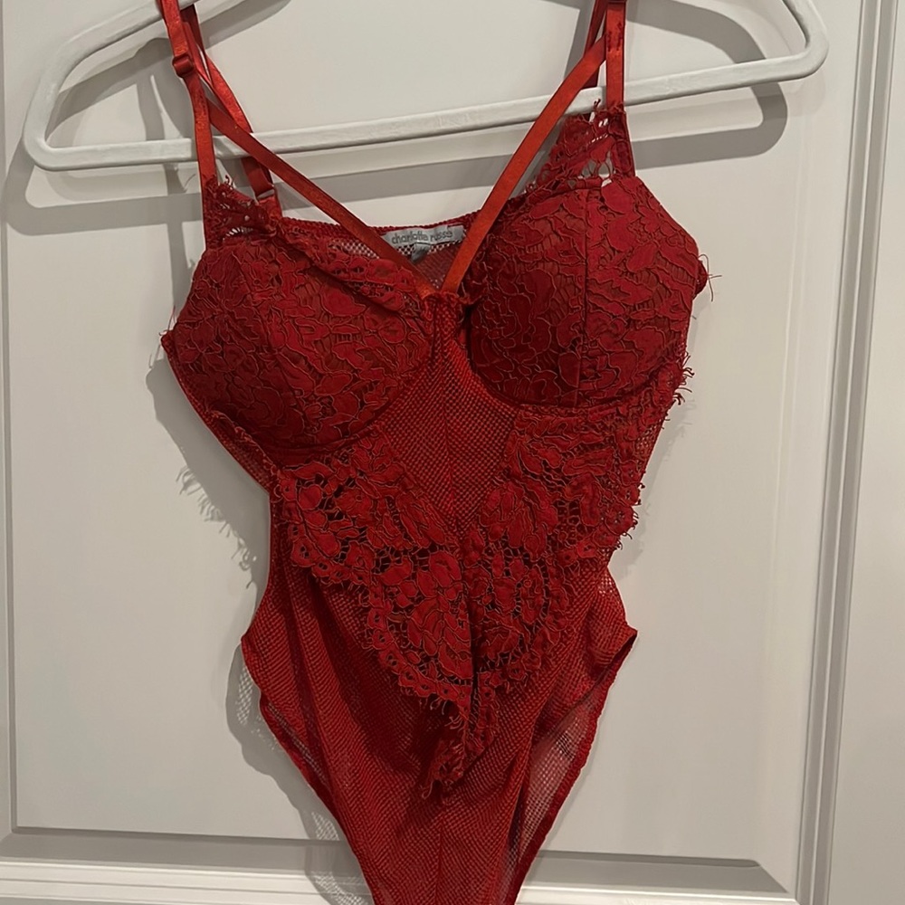 Orange Medium Mesh/Lace Body suit